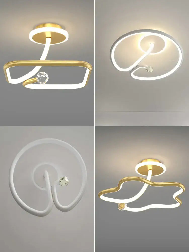 White Crystal Ceiling Light