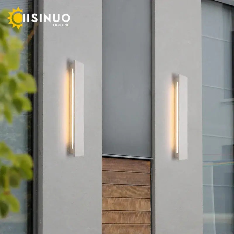 White Limestone Wall Light