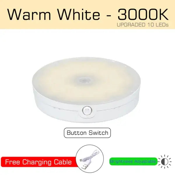 White USB Motion-Sensor Nightlight