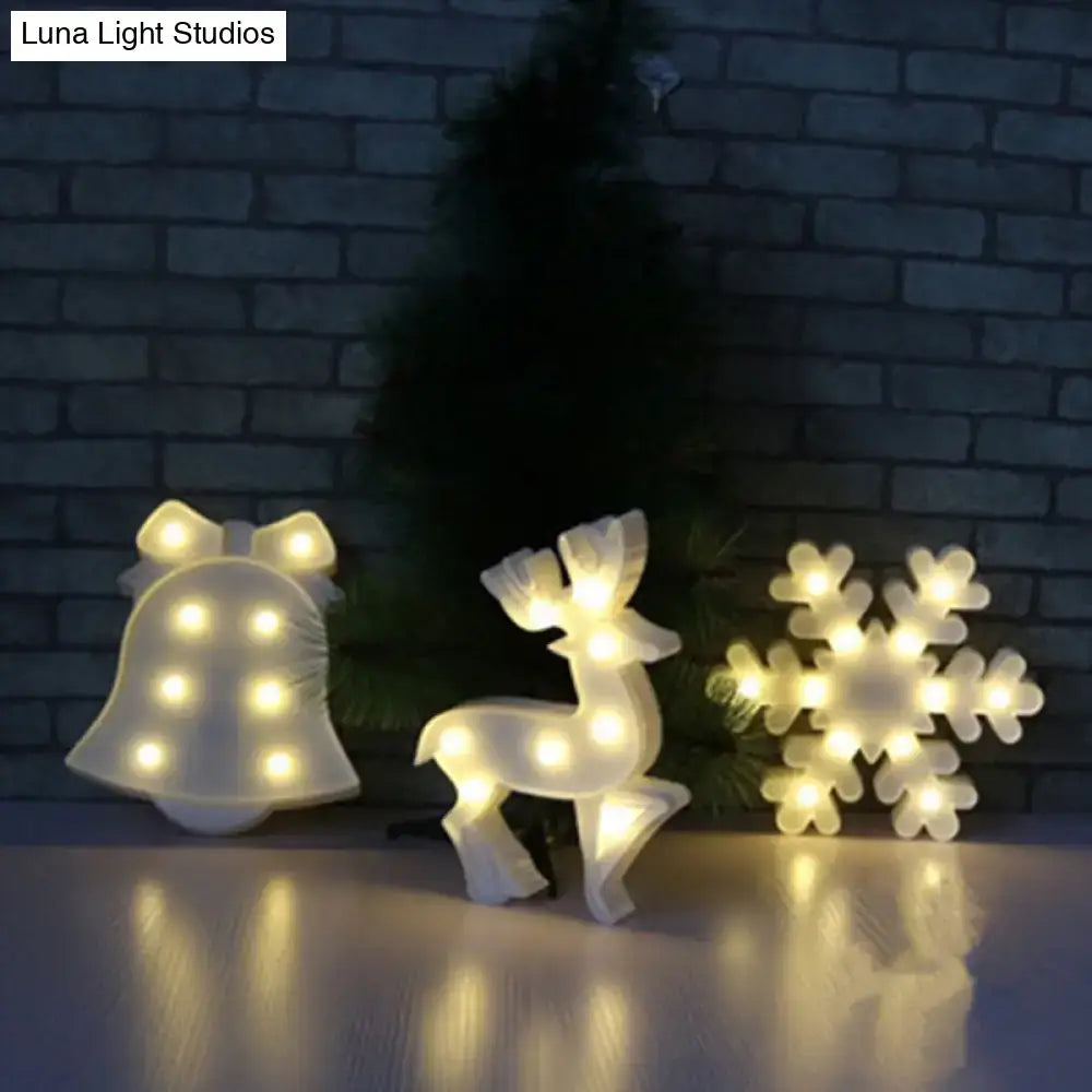 White Reindeer Nightstand Light
