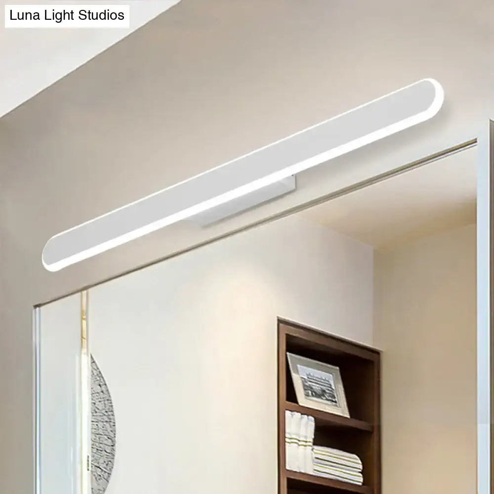 White LED Bathroom Light Linear Mirror Design