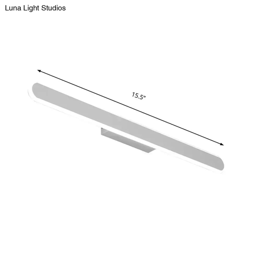 White LED Bathroom Light Linear Mirror Design