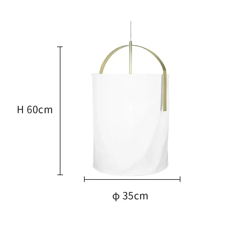White Linen Pendant Lamp