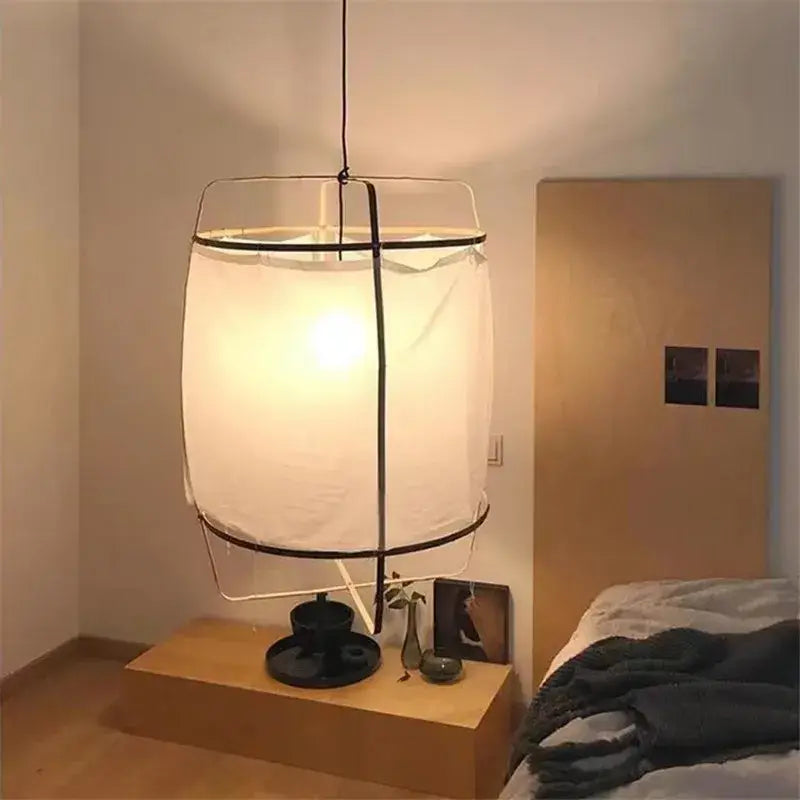 White Linen Pendant Lamp