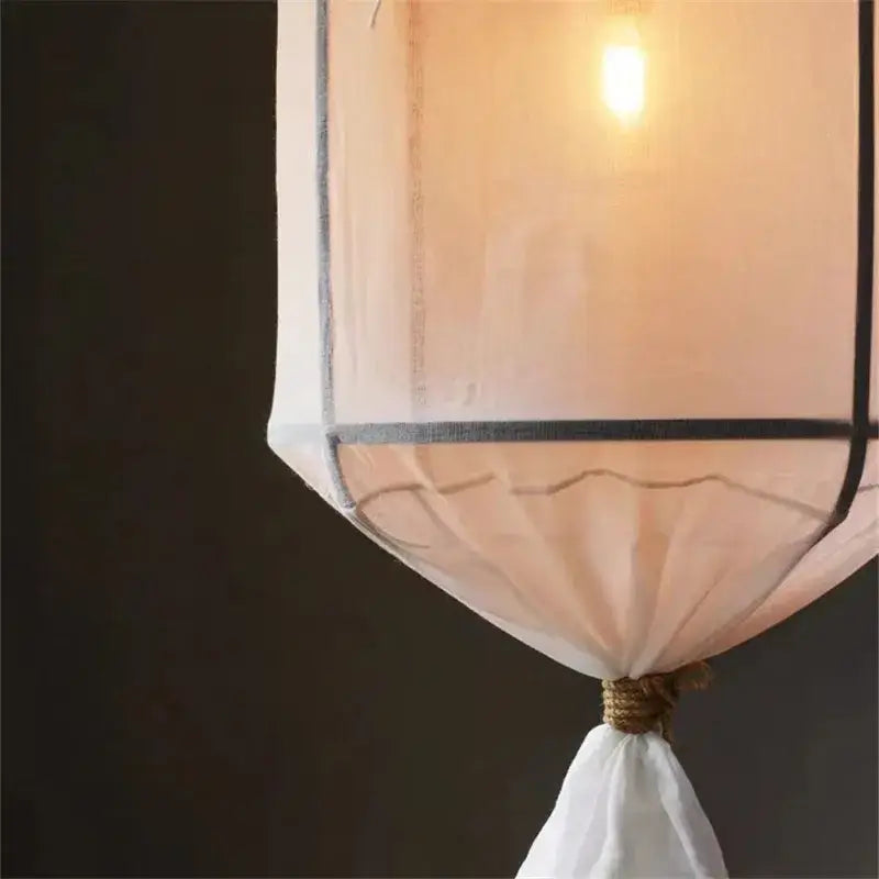 White Linen Pendant Lamp