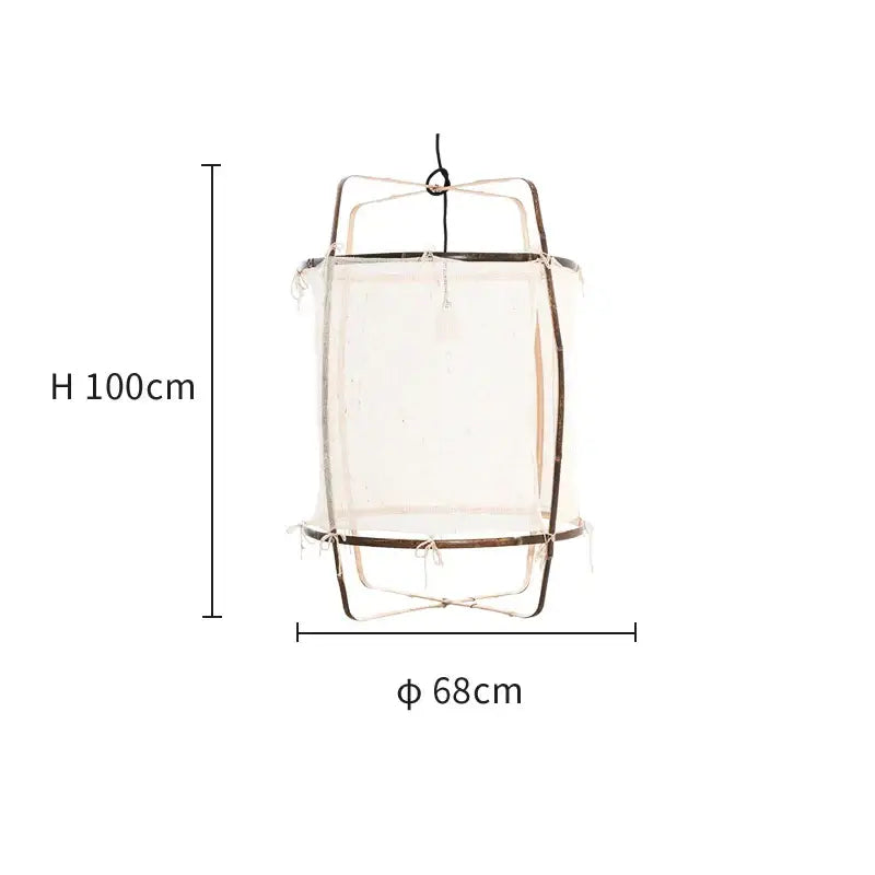 White Linen Pendant Lamp