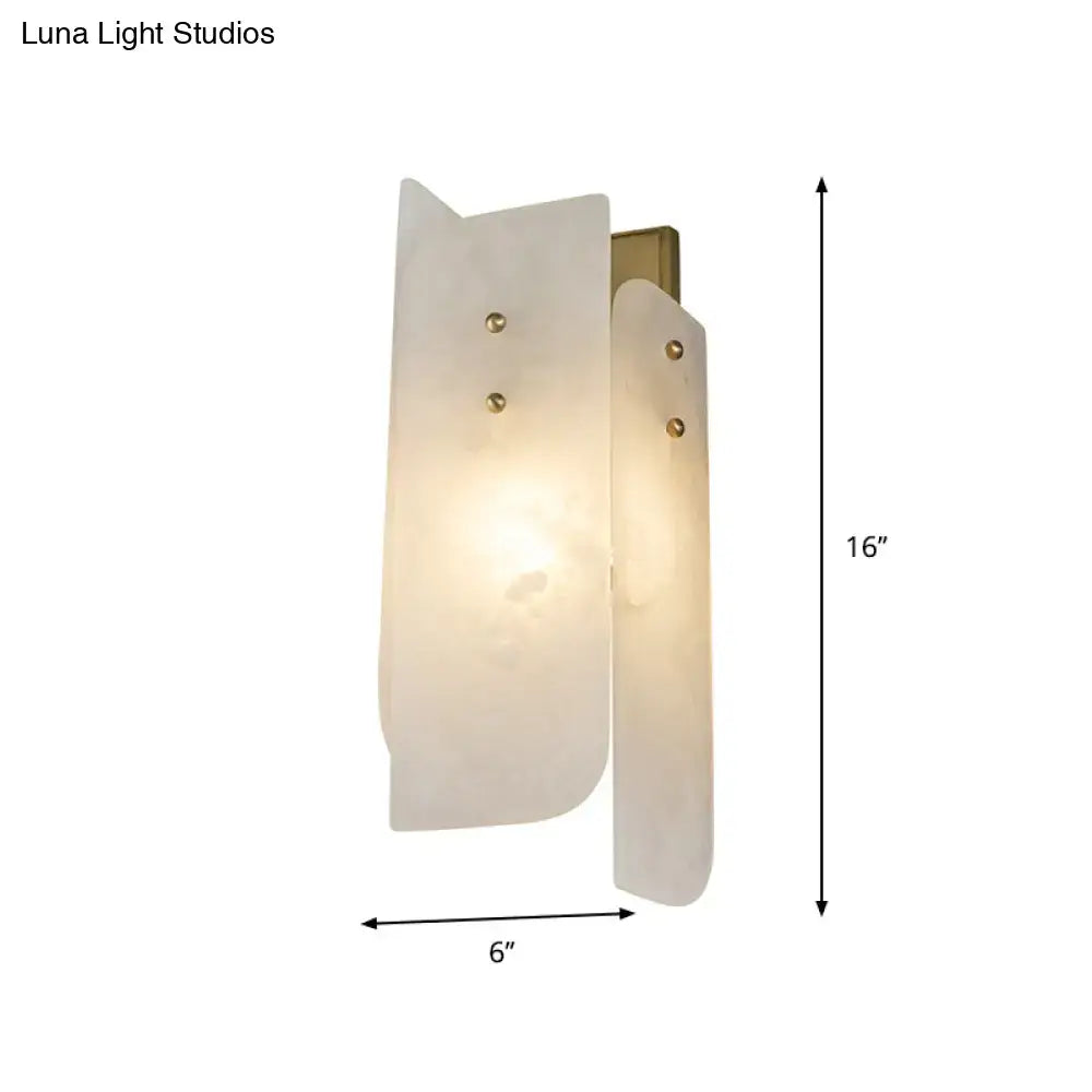Marble Gold Corner Sconce