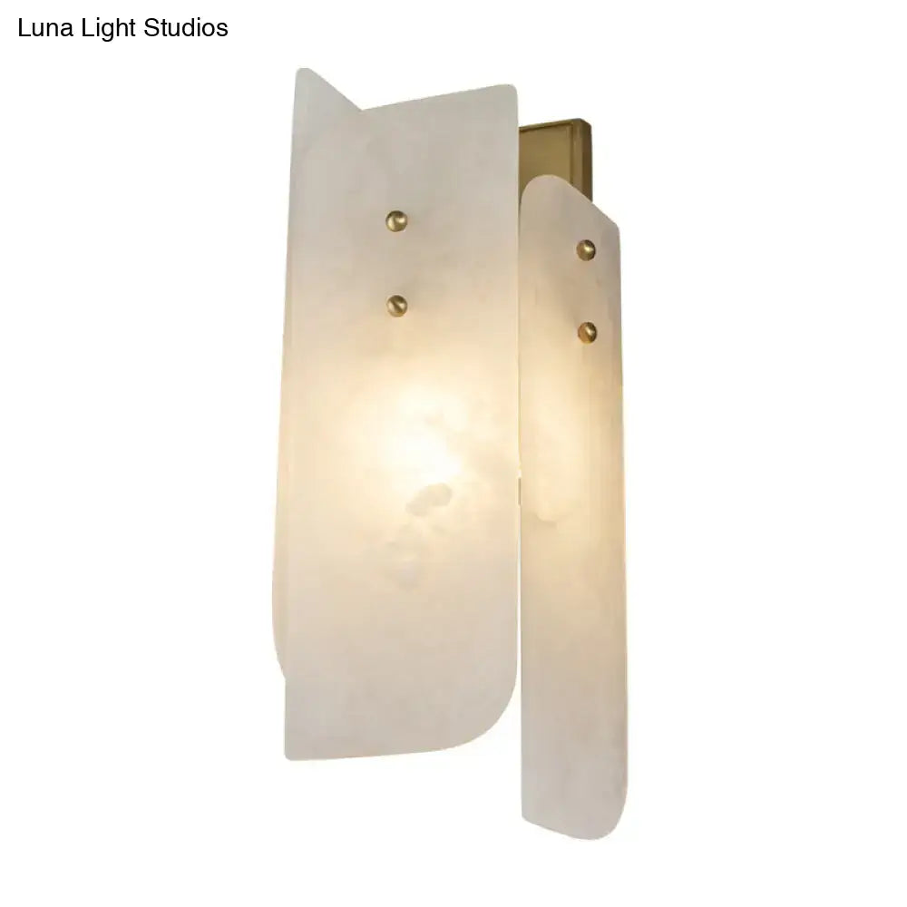 Marble Gold Corner Sconce