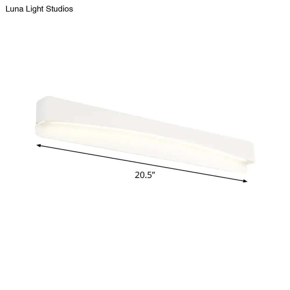 White LED Rectangular Wall Sconce