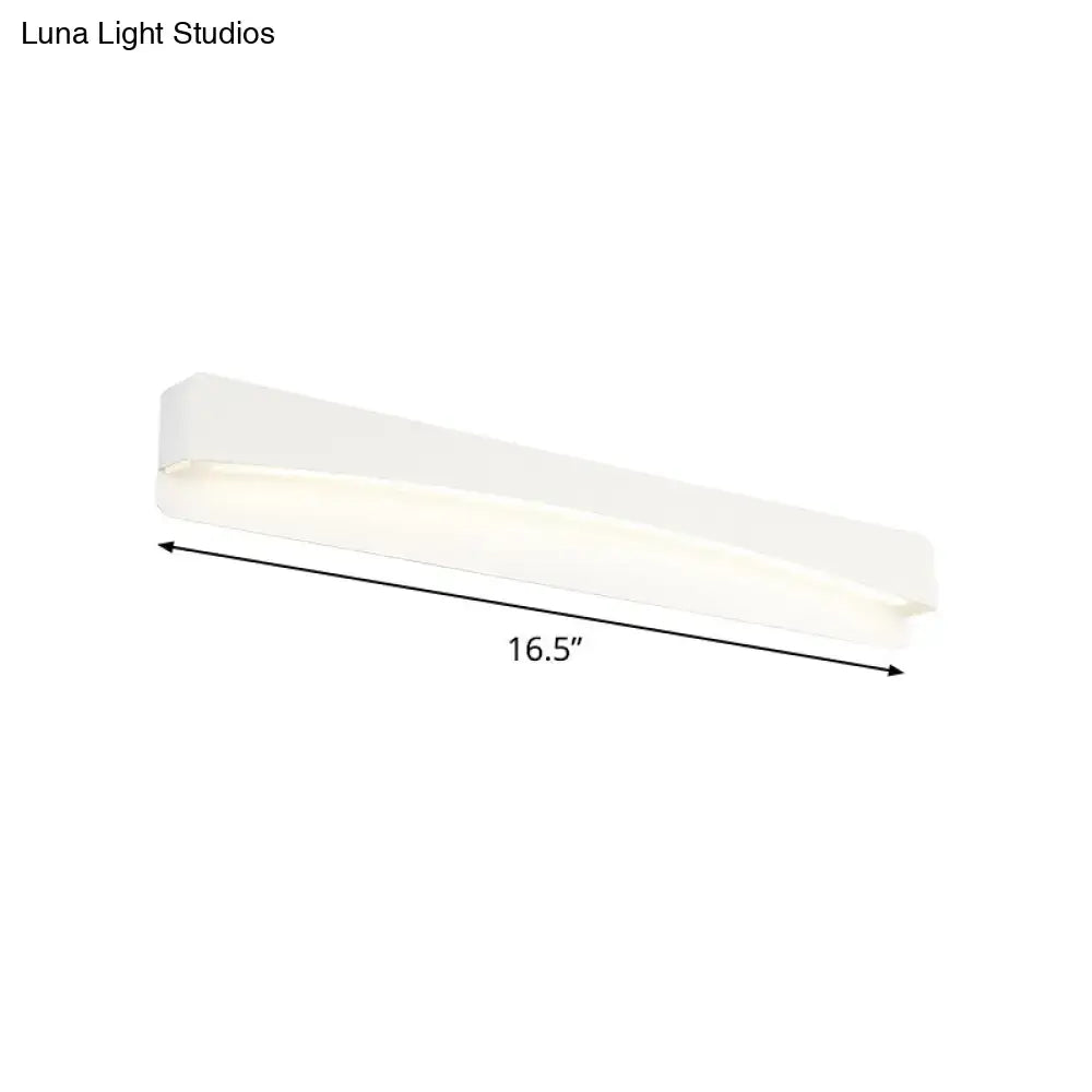White LED Rectangular Wall Sconce