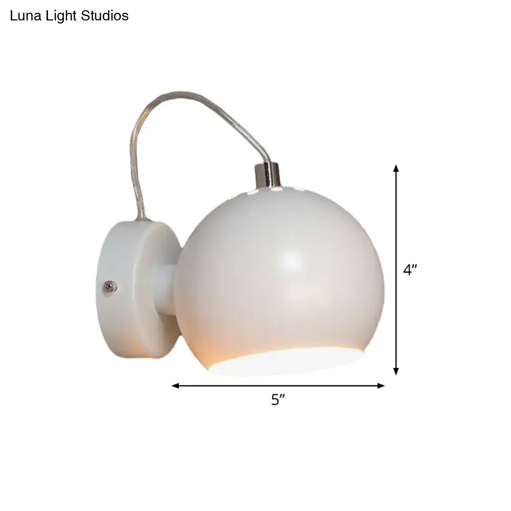 White Metal Wall Light