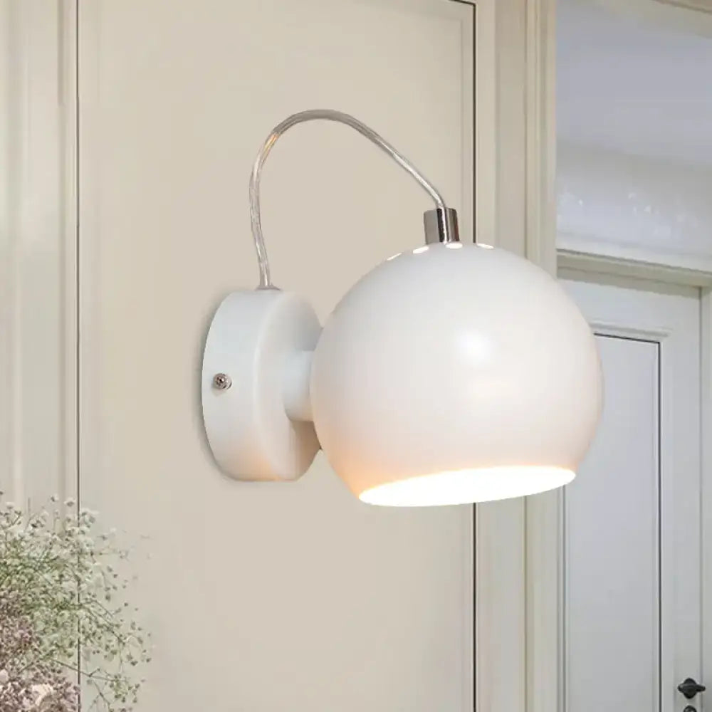 White Metal Wall Light
