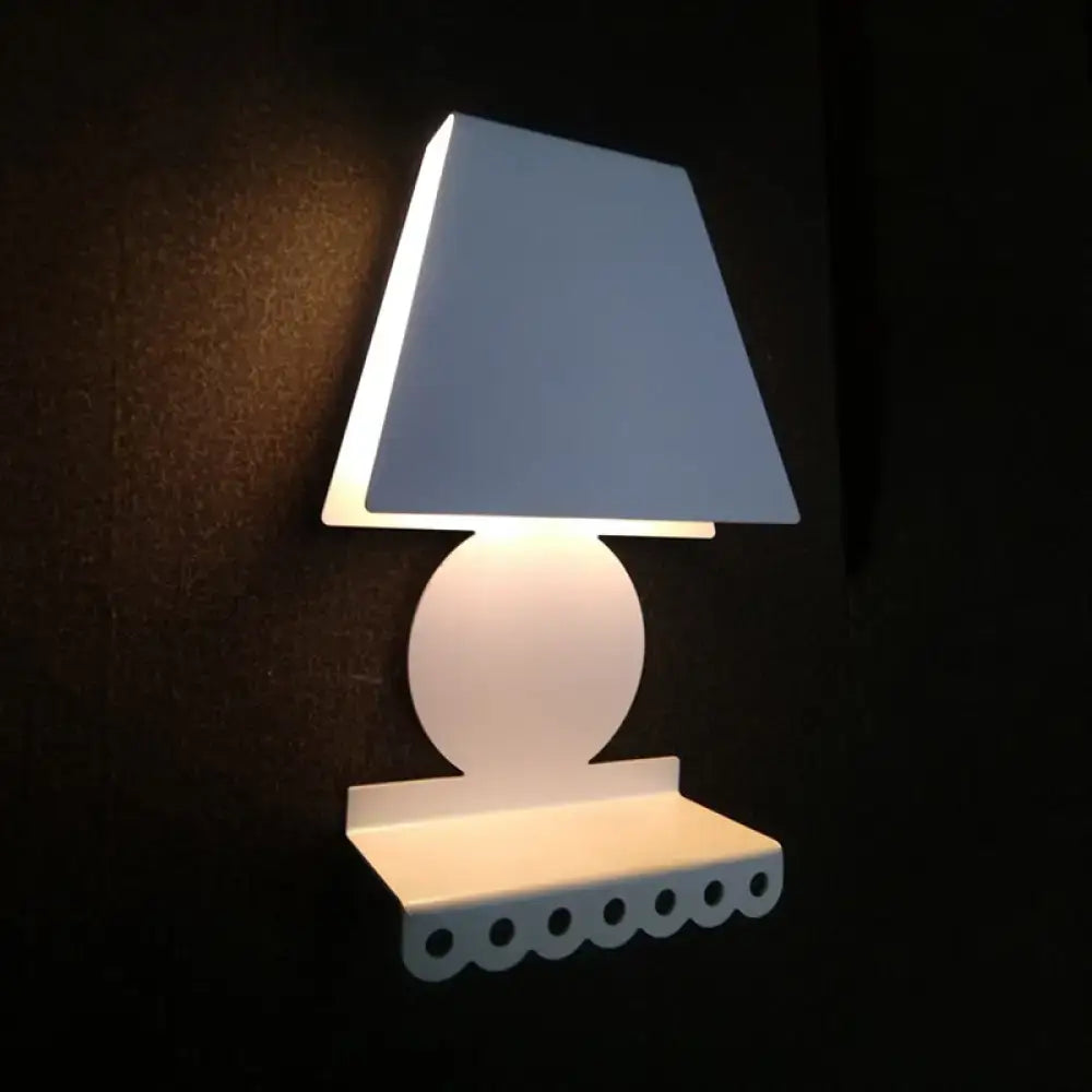 White Trapezoid Wall Sconce