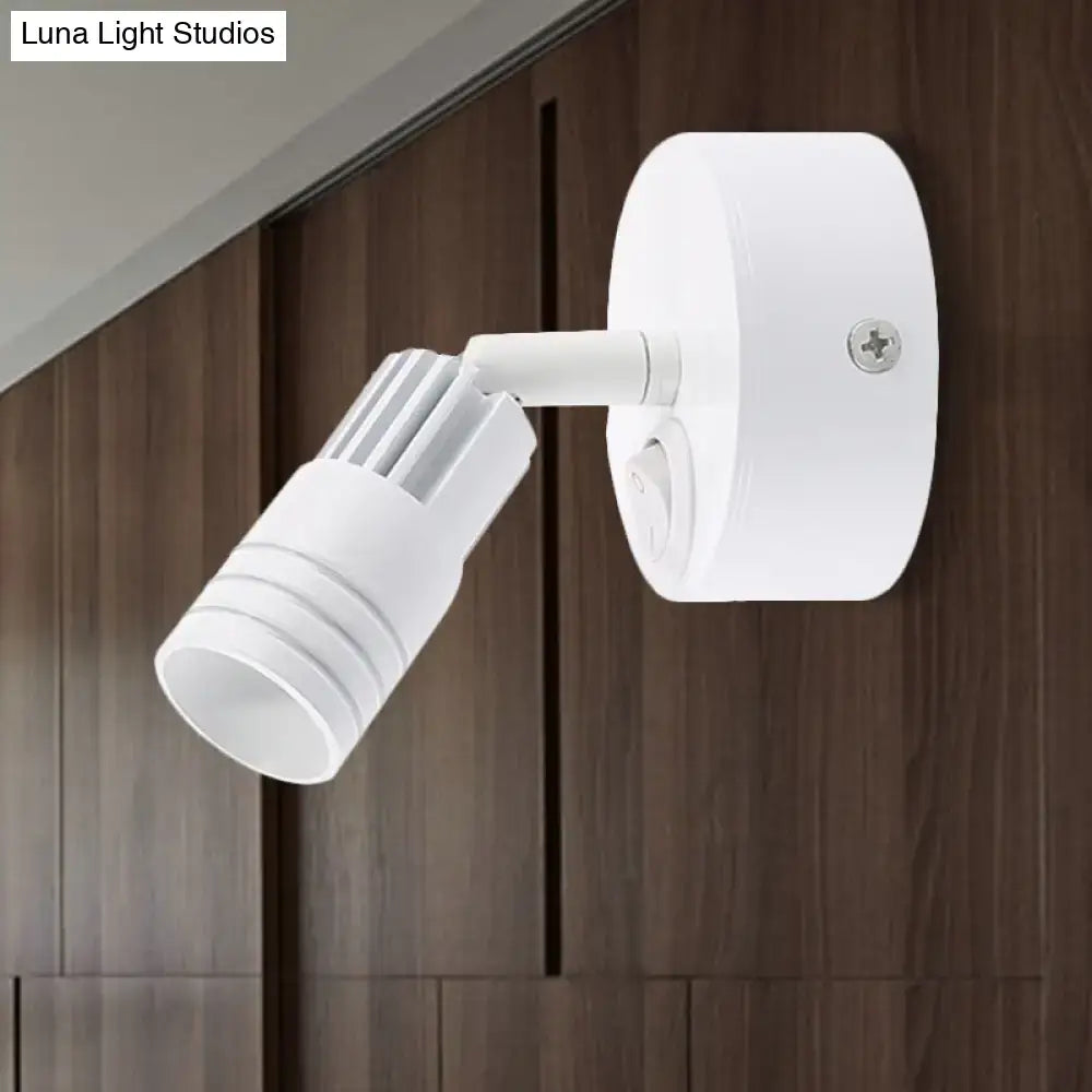 White Metal Wall Spotlight