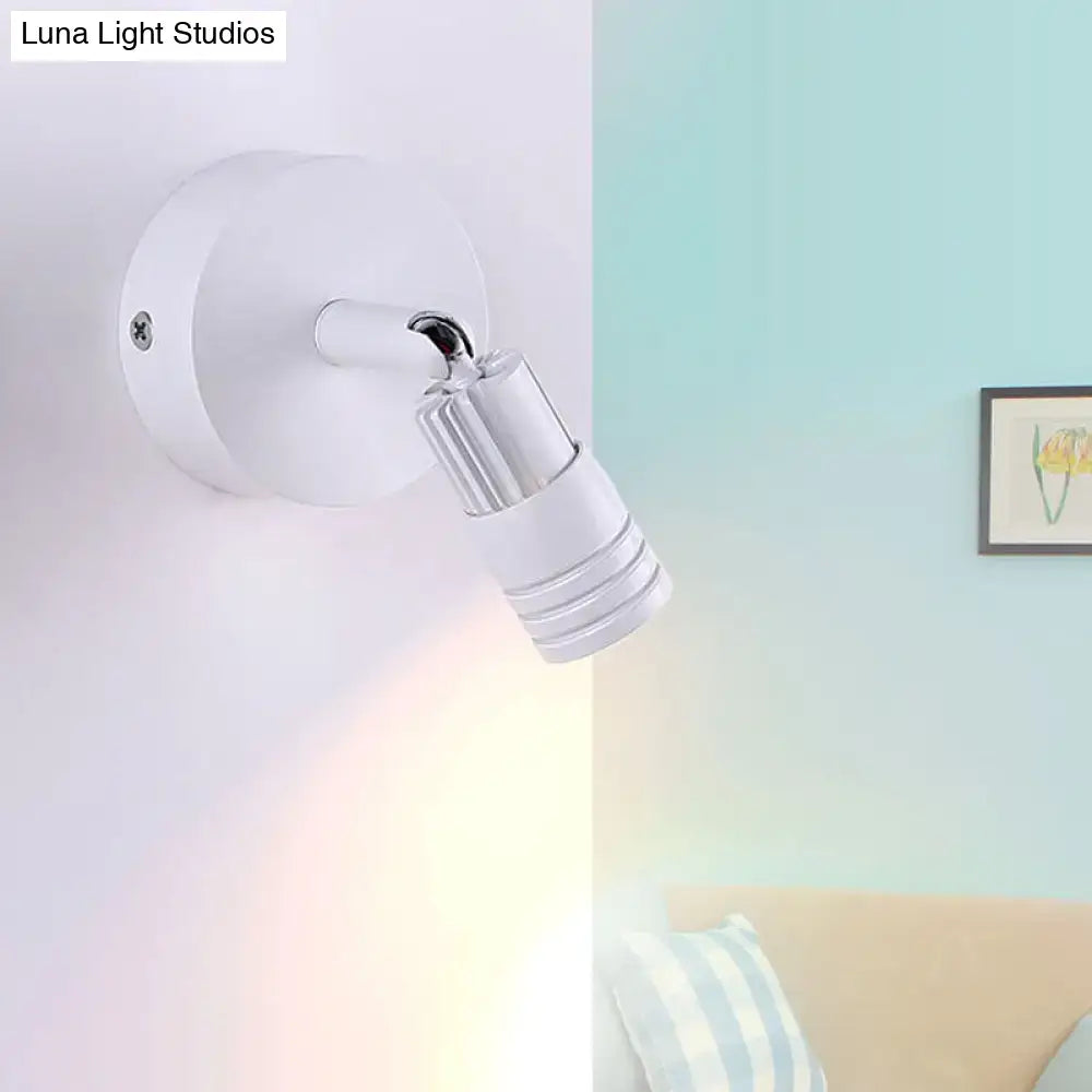 White Metal Wall Spotlight