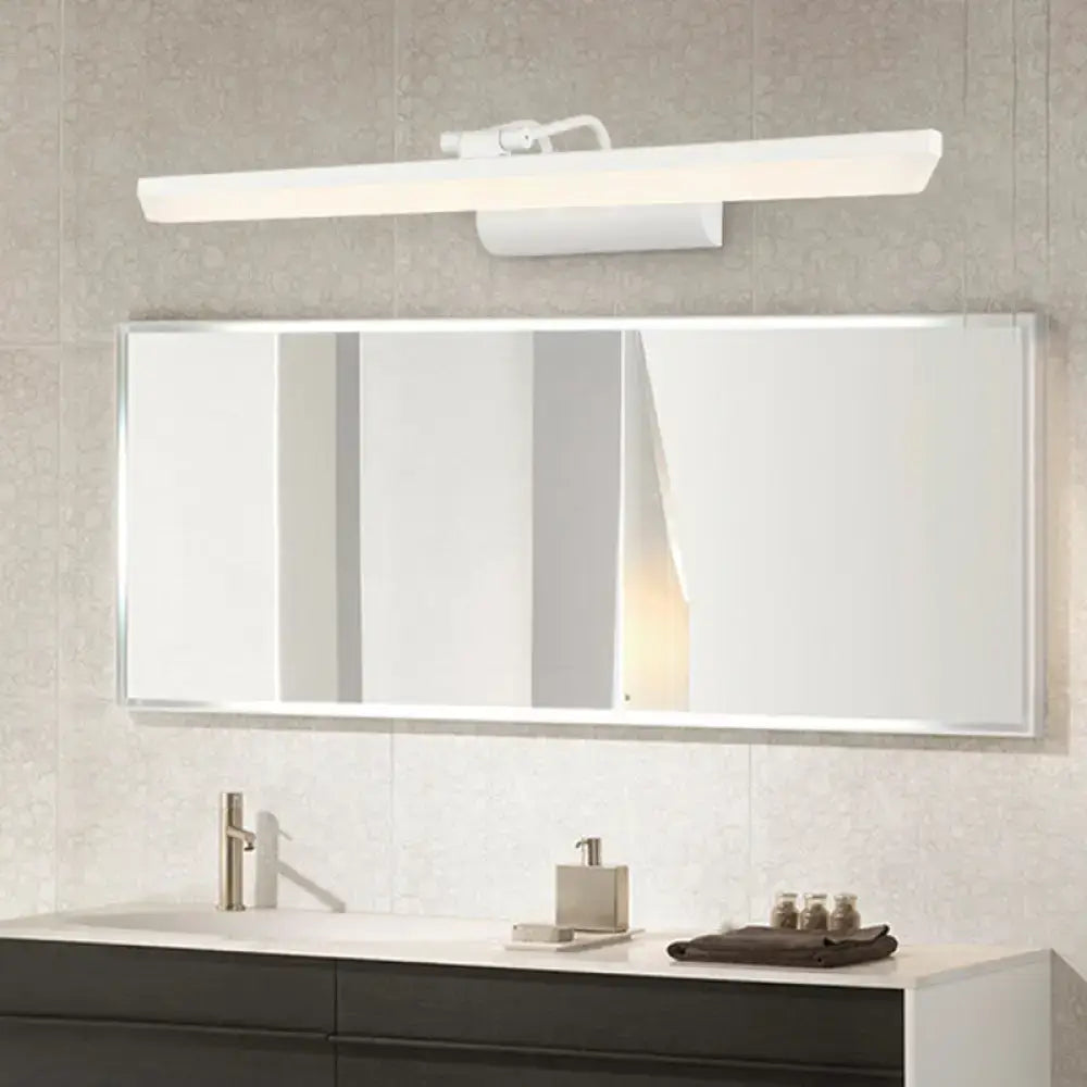 White Cylinder Vanity Light