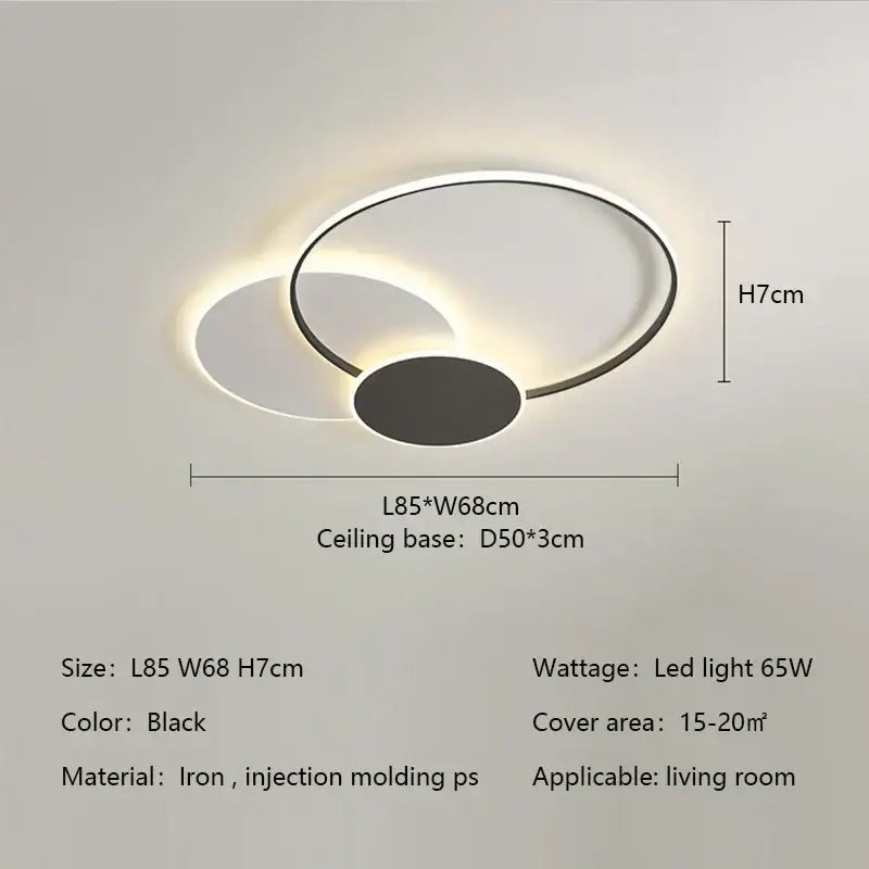 White Circles Ceiling Light