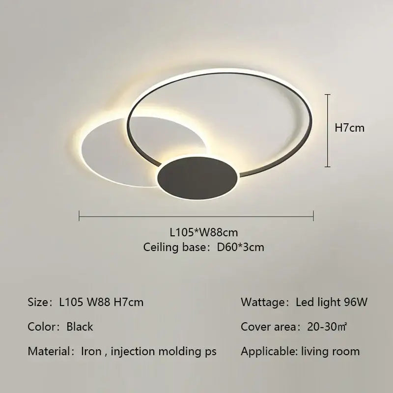 White Circles Ceiling Light