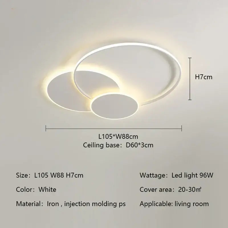 White Circles Ceiling Light