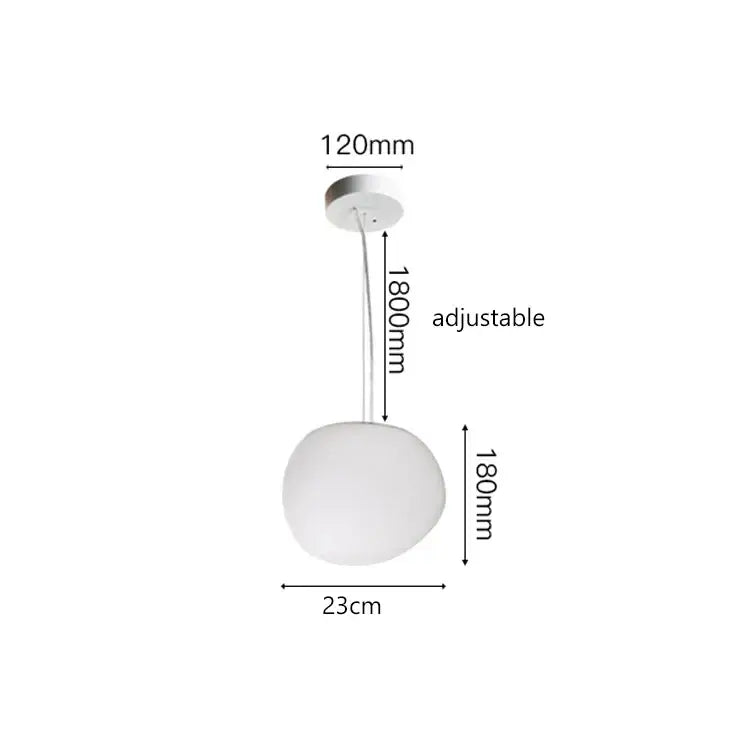 White Spherical Pendant Light