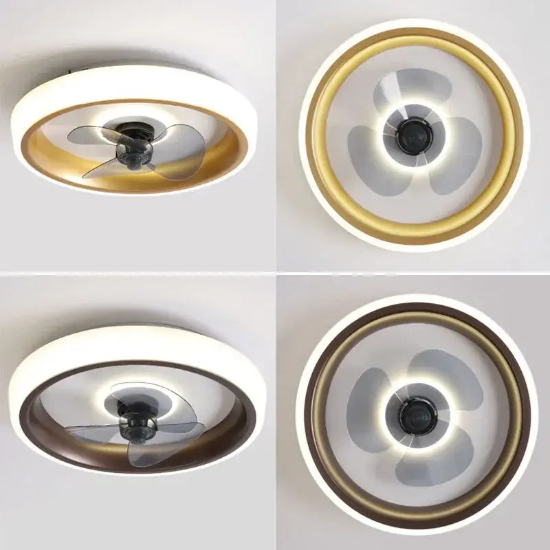 White Orange Ceiling Fan Light