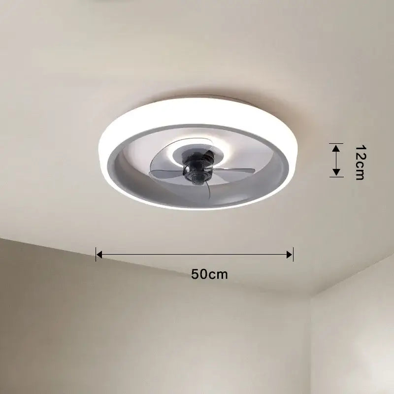 White Orange Ceiling Fan Light
