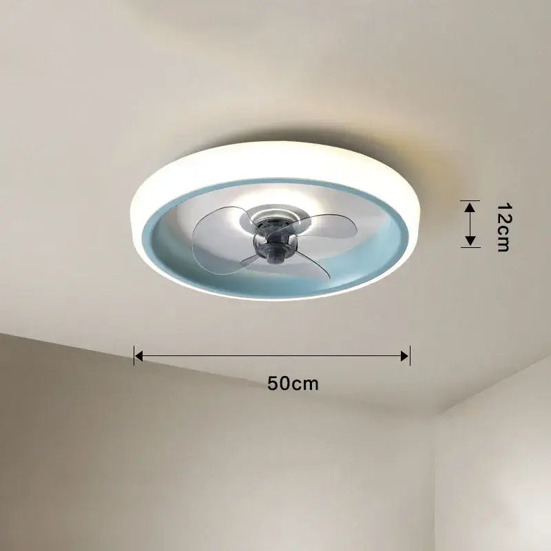 White Orange Ceiling Fan Light