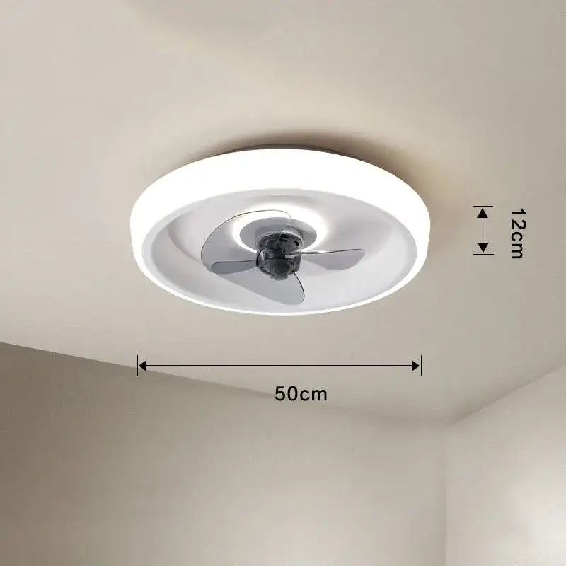 White Orange Ceiling Fan Light