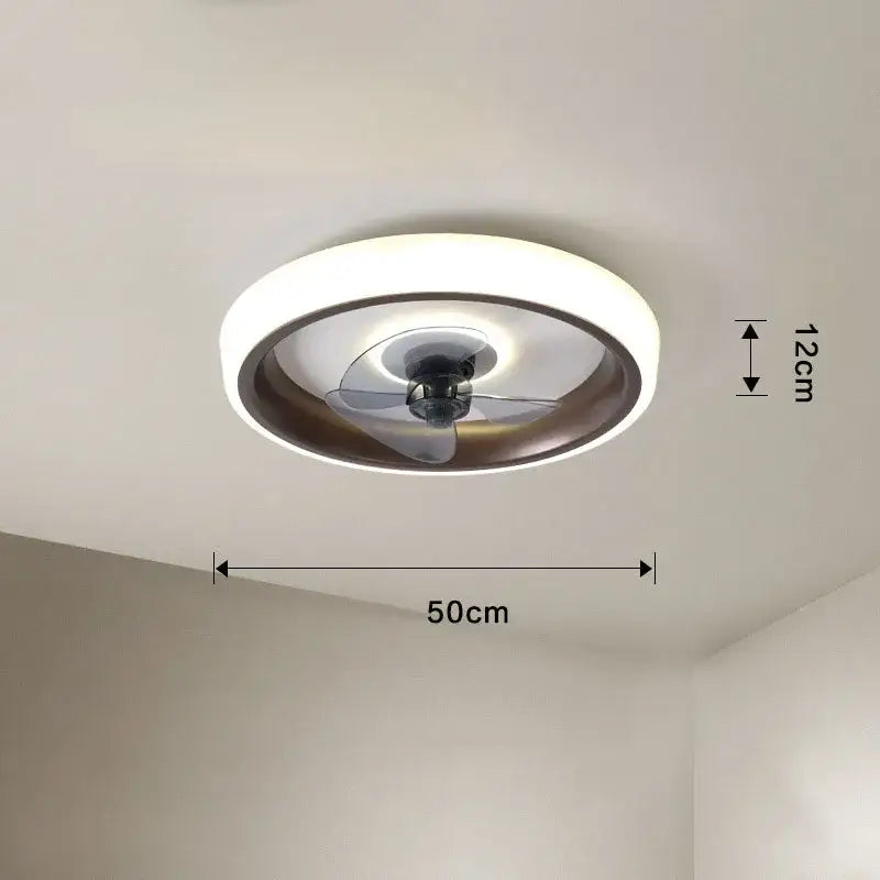 White Orange Ceiling Fan Light