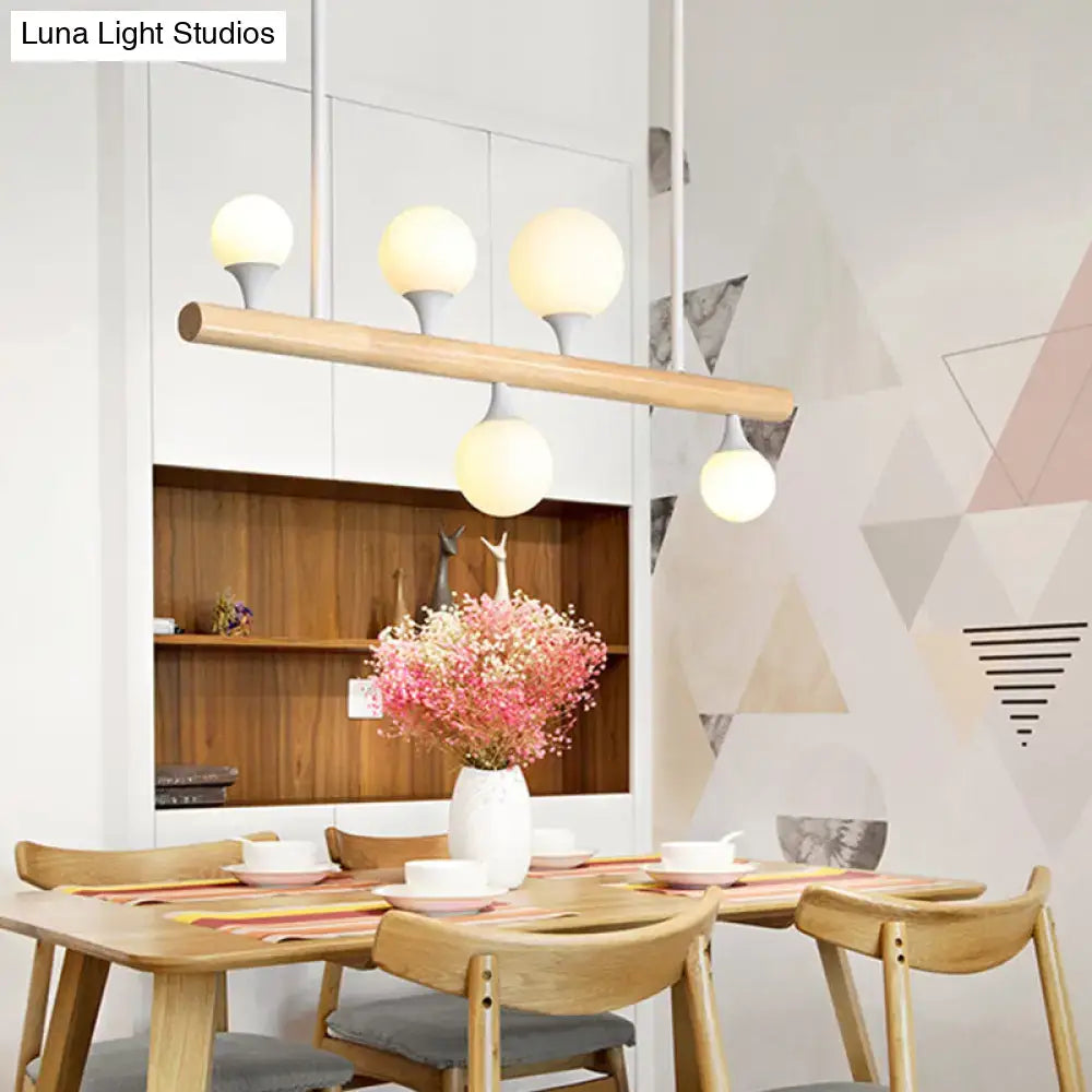 White Pipe Pendant Light