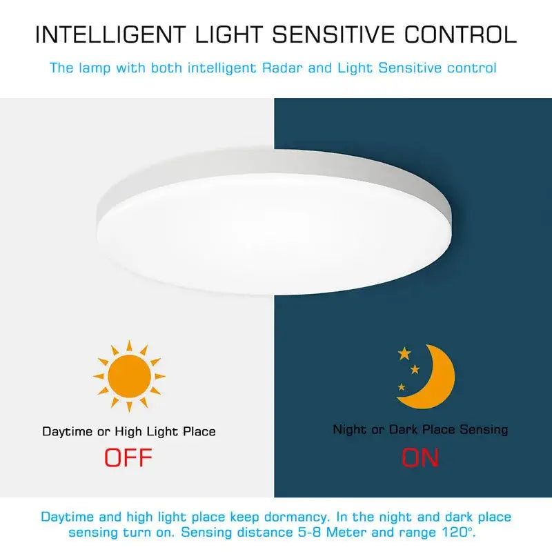 White Motion Sensor Ceiling Lamp
