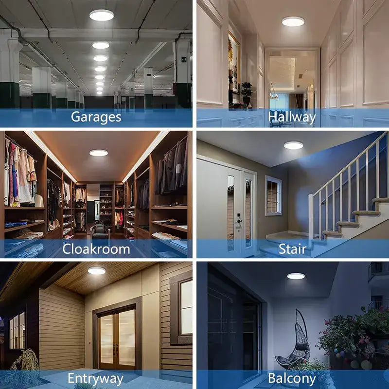 White Motion Sensor Ceiling Lamp