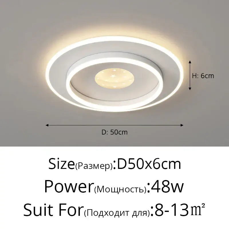 White LED Ceiling Chandelier with Dimmable Feature