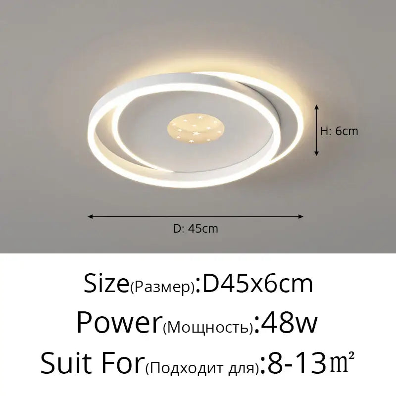 White LED Ceiling Chandelier with Dimmable Feature