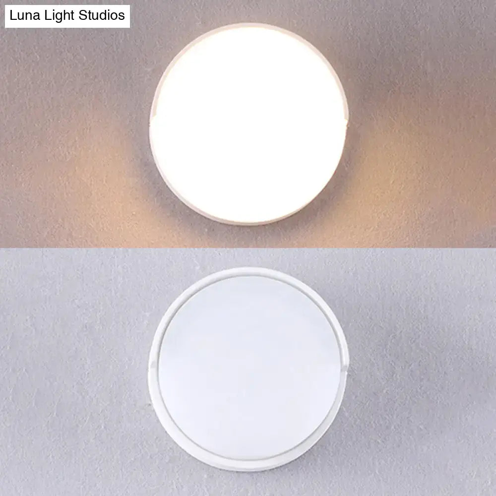 White Rectangular Metal Acrylic Wall Light