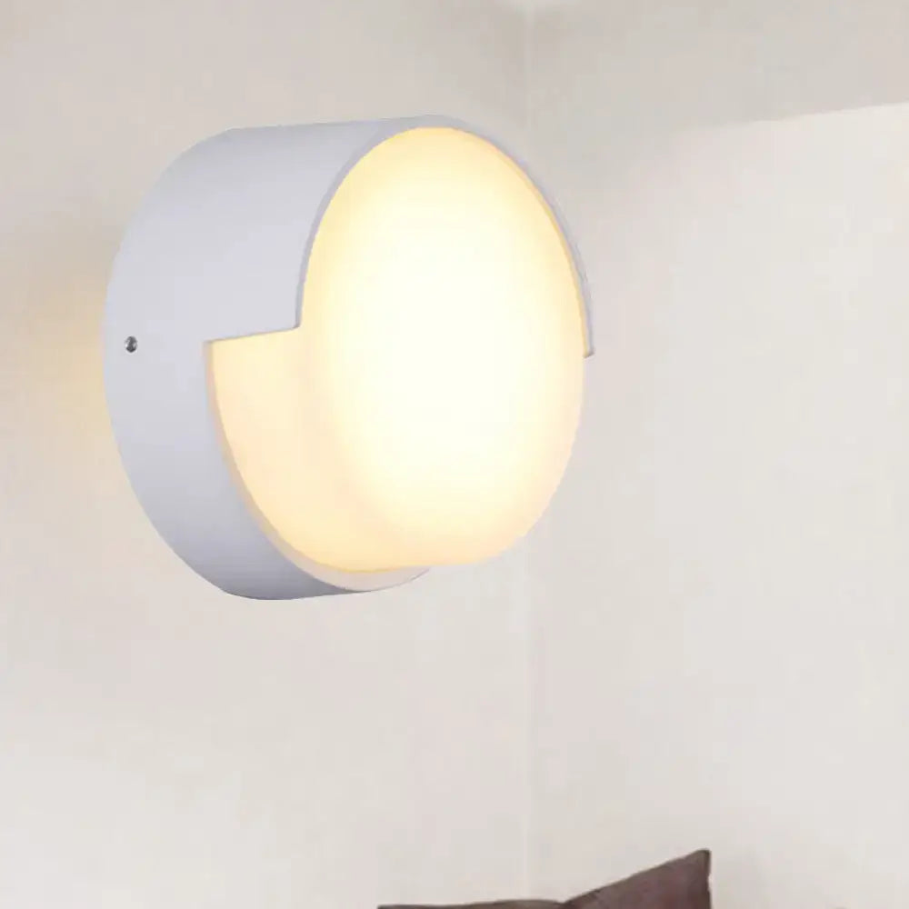 White Rectangular Metal Acrylic Wall Light