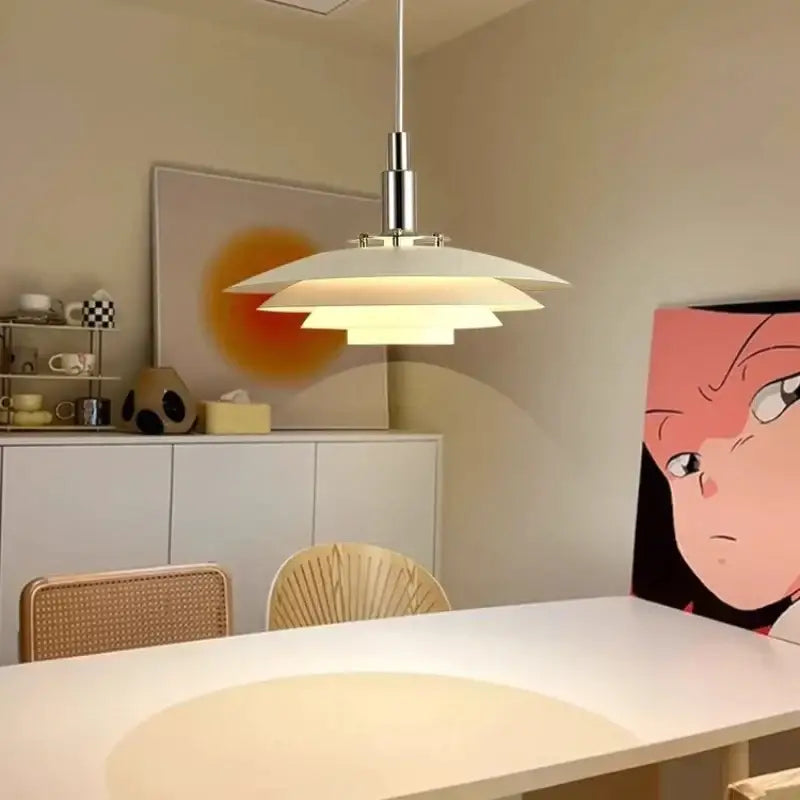 White Gradient Pendant Light