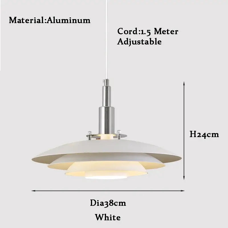 White Gradient Pendant Light