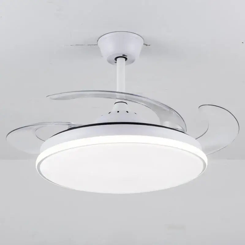 White Remote Ceiling Fan 48-Inch with Light