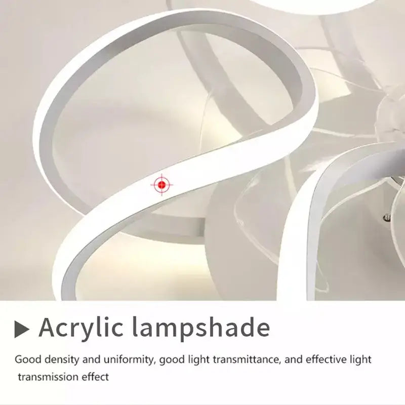 White Ring LED Ceiling Fan