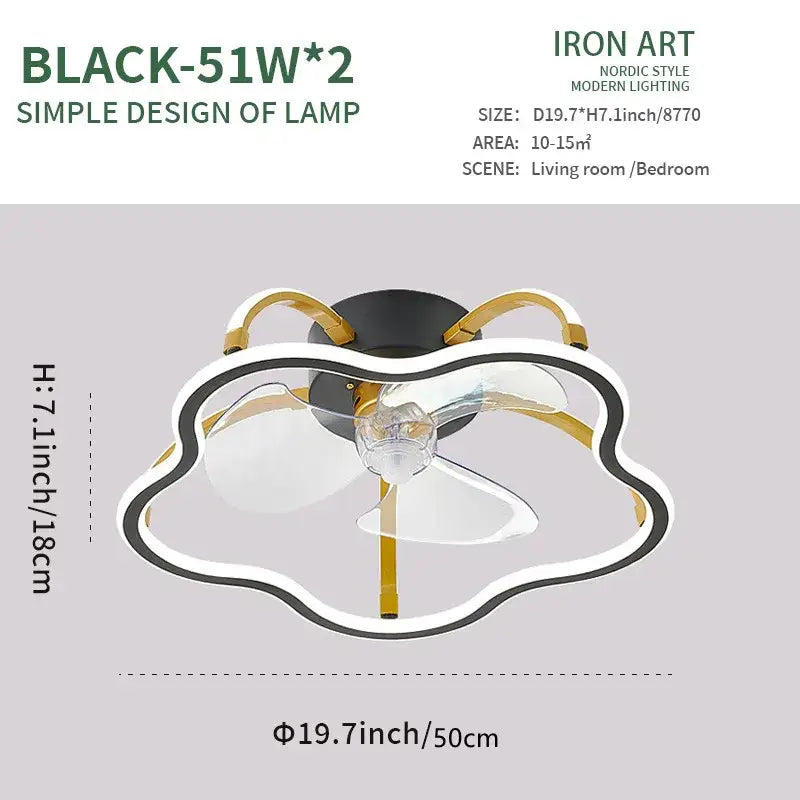 White Ring LED Ceiling Fan