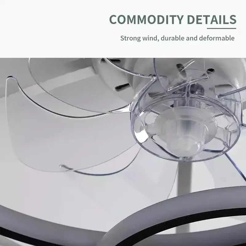 White Ring LED Ceiling Fan