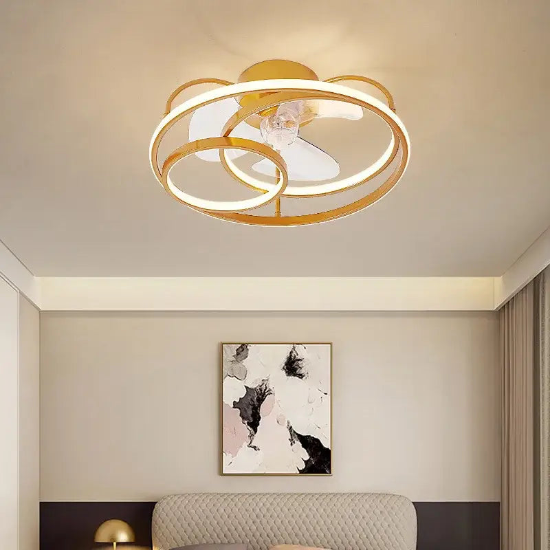 White Ring LED Ceiling Fan