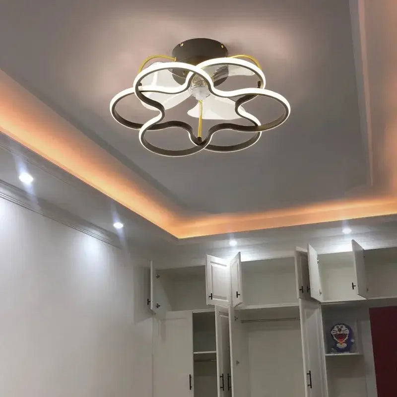 White Ring LED Ceiling Fan