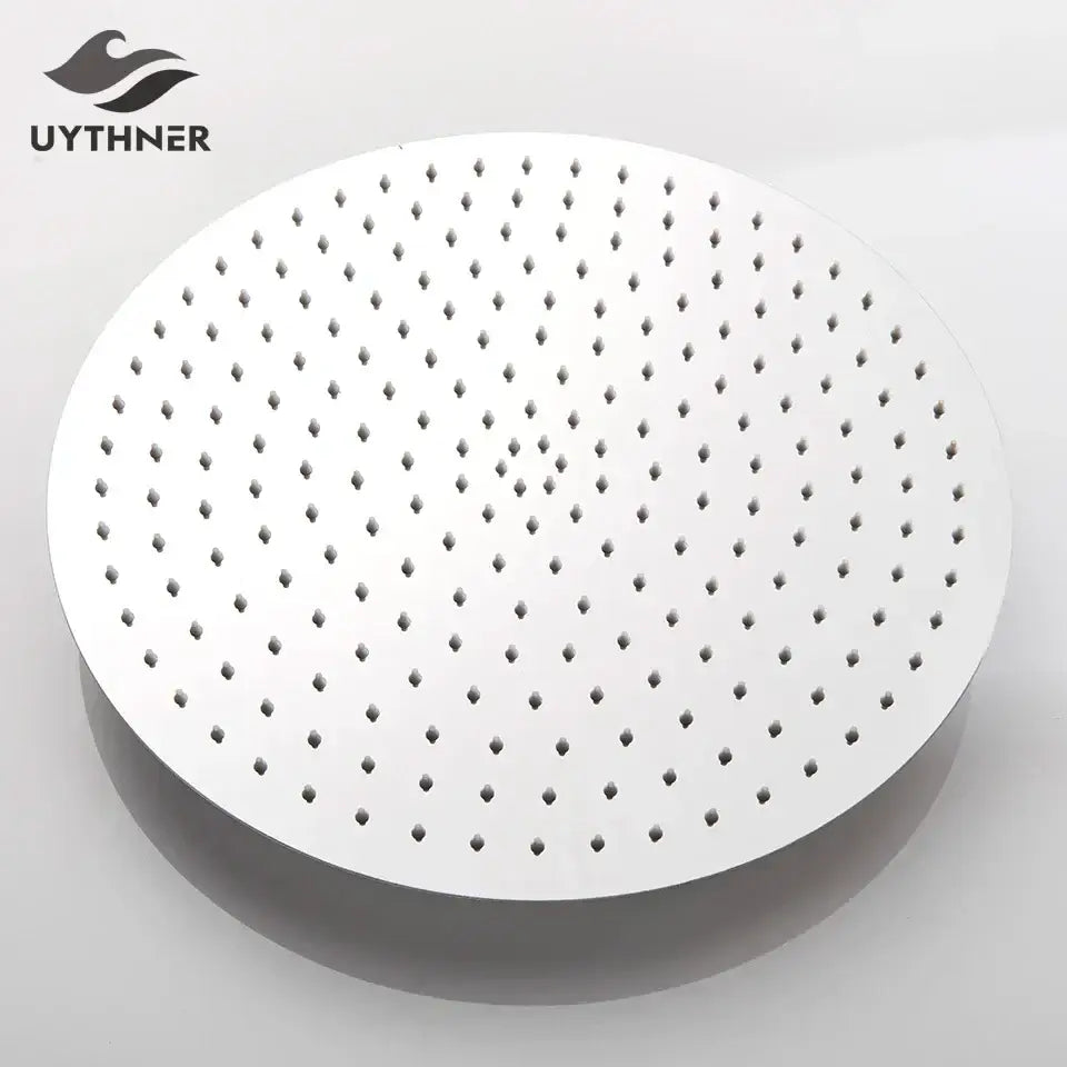 White Round Rainfall Shower