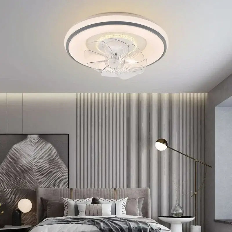 Silver LED Ceiling Fan