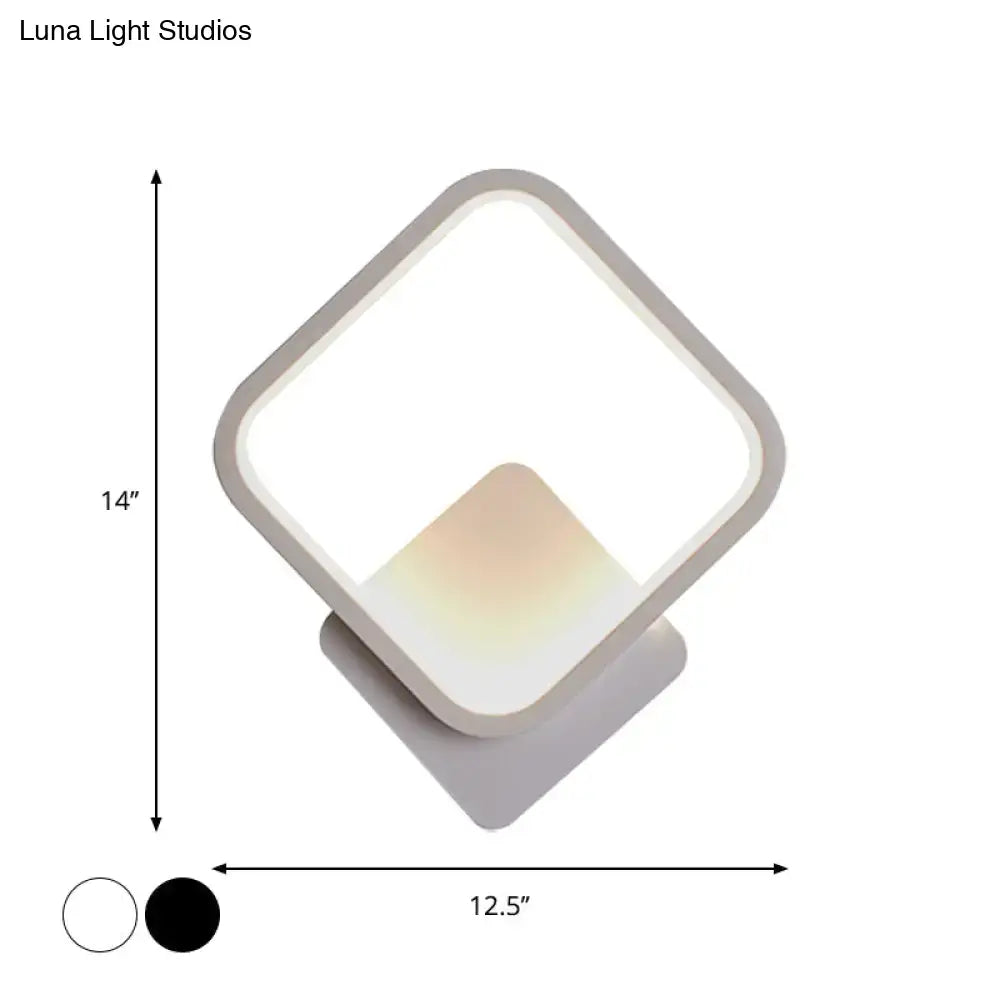 White Square Bedside Lamp