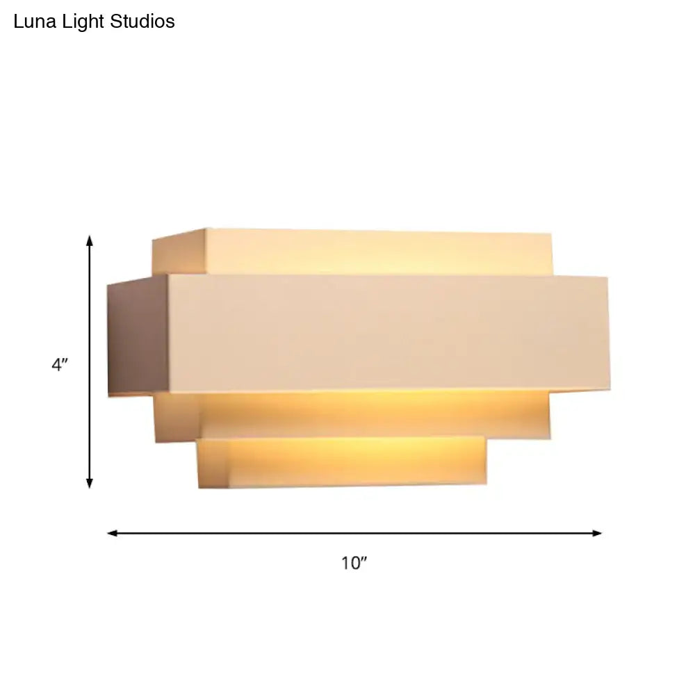 White Rectangle Wall Lamp