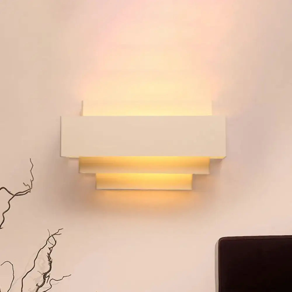 White Rectangle Wall Lamp