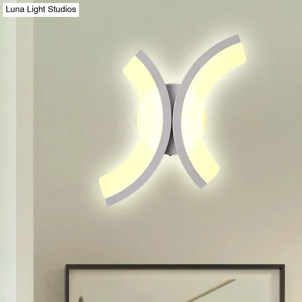 White U-Shaped Wall Sconce